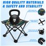 Mini Tabouret de Pêche Portable avec Sac de Rangement pour Camping