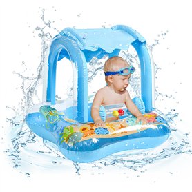 AOUVT Anneau de Natation pour Enfant avec Auvent