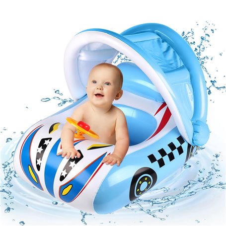 AOUVT Anneau de Natation pour Enfant avec Auvent