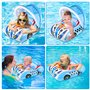 AOUVT Anneau de Natation pour Enfant avec Auvent, Siège de Natation pour Enfant, Anneau de Natation Racing, Aides à la Natation 