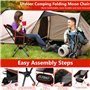 ZLPBAO Chaise de Camping Pliante et Transportable avec Sac de Transport - Jusqu'à 160 kg, Chaise de Camping Pliante en Plein air