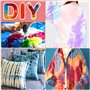 Tie Dye Kit 36 Couleurs - Peinture Teinture Textile de Tissu Vives pour Enfants et Adultes DIY Peinture de Vêtements,Graffiti Dy