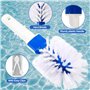 MWZEAUL Kit de Piscine Nettoyage, Épuisette de Surface Piscine et Epuisette Piscine Fond, Filet de Piscine Maille Fine avec Manc