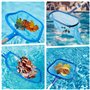 MWZEAUL Kit de Piscine Nettoyage, Épuisette de Surface Piscine et Epuisette Piscine Fond, Filet de Piscine Maille Fine avec Manc