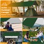 MWZEAUL Camping Bâche Anti-Pluie,3x3M Tarp Bivouac Anti UV Imperméable,Tarp Rain Ripstop avec Oeillets,6 Piquets en alu,6 Cordes
