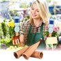 Cône d’arrosage Argile, Lot de 8 Systèmes D'irrigation Automatique Terre Cuite, Irrigation Goutte à Goutte Kit pour Plantes en P