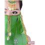 Grouptap Costume de Masque de Voile de Voile de Danse de Soie Sexy Vert Filles Femmes Tenues Turques Arabes avec Cravate de Bijo