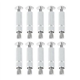 Piton Douille Rétractable | pour Fixation bâche Couverture de Piscine sur Plage béton ou dallage | Alu/INOX | Lot de 10 pièces -