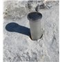 Piton Douille Rétractable | pour Fixation bâche Couverture de Piscine sur Plage béton ou dallage | Alu/INOX | Lot de 10 pièces -