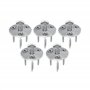 Piton Douille Rétractable + 3 Vis | pour Fixation bâche Couverture de Piscine sur Plage Bois | Alu/INOX | Lot de 5 pièces - POOL