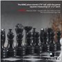 Radicaln Jeu d'échecs en marbre noir et blanc de 30,5 cm fait à la main – 1 échiquier et 32 pièces d'échecs – Jeu de société pou