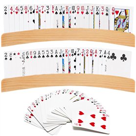 2 Pièces Porte-Cartes à Jouer en Bois