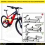 Support Mural Porte vélo et Cadenas antivol - bikeTRAP. Crochet de Mur per Deux vélos, Compatible avec Tous Les Cadres et Poids.