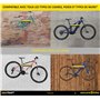 Support Mural Porte vélo et Cadenas antivol - bikeTRAP. Crochet de Mur per Deux vélos, Compatible avec Tous Les Cadres et Poids.