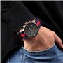 Montres Sport Bleu Rouge Bleu Bleu Nylon Bracelet Rose Or Noir Cadran Chronographe Calendrier Imperméable