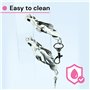 Pince Teton Sexuelle bdsm Jouet Intime Longueur 8.3cm en Métal couleur Argent Jouet Sexuel accessoire bdsm avec Mousquetons Sex 