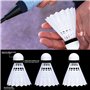 XIZAO Lot de 6 volants de badminton en nylon solides et durables - En plastique - Pour l'entraînement en intérieur et en extérie
