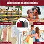 Lot de 3 Sac Courses Pliable, Sac à Provisions Cabas Réutilisables Noir/Gris/Vin Rouge Sacs de Course et Léger Sac Shopping pour