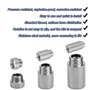 6 Pièces Rallonge de Robinet 1/2", Rallonges Robinet en Acier Inoxydable Raccord Fileté Demi Pouce Interface Filetée Extérieure 