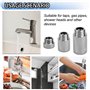 6 Pièces Rallonge de Robinet 1/2", Rallonges Robinet en Acier Inoxydable Raccord Fileté Demi Pouce Interface Filetée Extérieure 