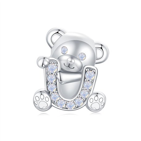 Breloque en forme d'ours en argent sterling 925 pour bracelets Pandora Bijoux pour femmes et filles