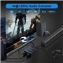 Extracteur audio HDMI 2.1 4K 120Hz VRR ALLM HDMI ARC Switch 2 ENTRÉES 1 SORTIE VRR ALLM HDCP2.3 HDR10 Convertisseur audio qui dé