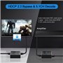 Extracteur audio HDMI 2.1 4K 120Hz VRR ALLM HDMI ARC Switch 2 ENTRÉES 1 SORTIE VRR ALLM HDCP2.3 HDR10 Convertisseur audio qui dé