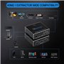 Extracteur audio HDMI 2.1 4K 120Hz VRR ALLM HDMI ARC Switch 2 ENTRÉES 1 SORTIE VRR ALLM HDCP2.3 HDR10 Convertisseur audio qui dé