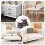 Lot de 12 rehausseurs de meubles ronds autocollants avec feutre - Pour table, chaise, canapé, lit, armoire - Hauteur élevée - Di