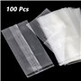 Prmape Sac Soluble PVA pour Pêche à la Carpe - 100 Pièces, Adapté aux Appâts Solides (14.5 * 7.5cm)