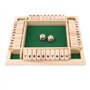 Sharplace Jeu de Plateau en Bois avec 2 Dés et Plaque de Chiffres 1-10 Parfait pour Divertissement et Enseignement Mathématique
