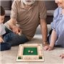 Sharplace Jeu de Plateau en Bois avec 2 Dés et Plaque de Chiffres 1-10 Parfait pour Divertissement et Enseignement Mathématique