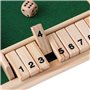 Sharplace Jeu de Plateau en Bois avec 2 Dés et Plaque de Chiffres 1-10 Parfait pour Divertissement et Enseignement Mathématique