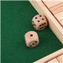 Sharplace Jeu de Plateau en Bois avec 2 Dés et Plaque de Chiffres 1-10 Parfait pour Divertissement et Enseignement Mathématique