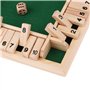 Sharplace Jeu de Plateau en Bois avec 2 Dés et Plaque de Chiffres 1-10 Parfait pour Divertissement et Enseignement Mathématique