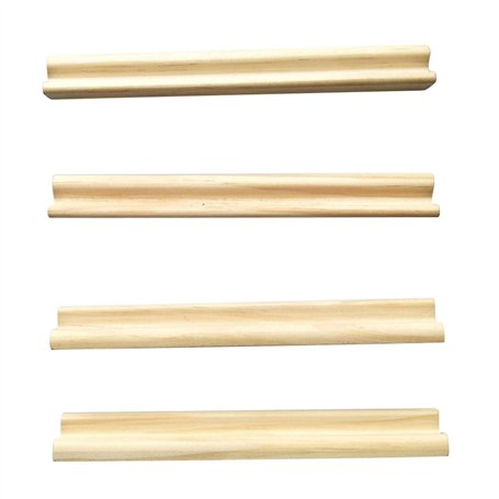 Porte-dominos en bois | Lot de 4 petits supports solides en bois portables - Cadeaux amusants pour les amis Jeux de Mahjong Port