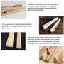 Porte-dominos en bois | Lot de 4 petits supports solides en bois portables - Cadeaux amusants pour les amis Jeux de Mahjong Port