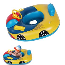 Bouée de natation gonflable pour enfant - Mignon - Siège de natation pour bébé - Avec corne et poignées - Jouet de piscine pour