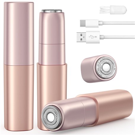 Rasoir Visage Femme Electrique Rechargeable: Rasoir Femme Electrique 2 Têtes Rechange