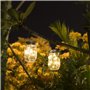 Lot de 4 lampes solaires d'extérieur - Guirlande lumineuse à 30 LED dans un bocal - Lanterne blanc chaud - Lanterne Mason Jar - 