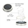 Lot de 4 lampes solaires d'extérieur - Guirlande lumineuse à 30 LED dans un bocal - Lanterne blanc chaud - Lanterne Mason Jar - 