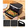 Moule Silicone Accessoires Air Fryer pour Ninja 10.4l AF500EU,3 Moules en Silicone (1 x 10,4 l, 2 x 5,2 l), Lavables au Lave - V