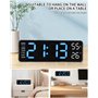 Yulado Réveil Numérique,Horloge Numérique LED Reveil Matin Digital avec Date, Heure, Affichage de Température, Répétition