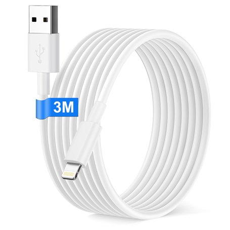 Bamkey Câble Chargeur iPhone 3M [Certifié MFi]