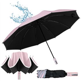 LPAMABA Parapluie Pliant Inversé Compact Parapluie Pliant Automatique Sun Proof Parapluies Protection UV Parapluies Voyage Anti
