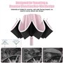 LPAMABA Parapluie Pliant Inversé Compact Parapluie Pliant Automatique Sun Proof Parapluies Protection UV Parapluies Voyage Anti 