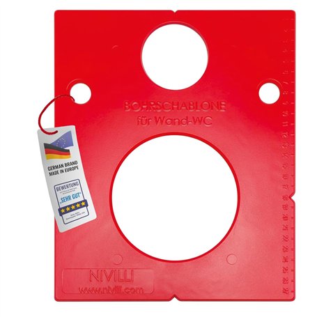NIVILLI SCHABLONY - Gabarit de perçage et de marquage pour les raccords de toilettes Geberit