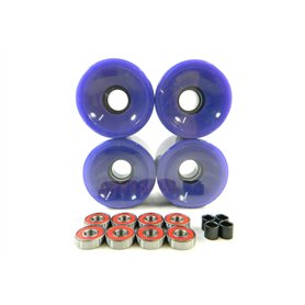Blank Wheels Roues de Longboard 70 mm + entretoises ABEC 7