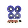 Blank Wheels Roues de Longboard 70 mm + entretoises ABEC 7