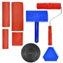 SLTAXAR 8 Pcs Outil de Grain de Bois en Caoutchoucpeigne en Caoutchouc Décor Faux Bois Grain à Effet Bois Rouleau Peinture Effet